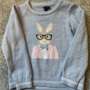 Janie and Jack Blue Sweater with Bunny Design